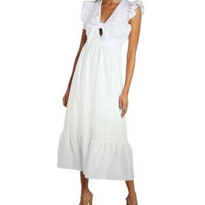 Express White Midi Dress